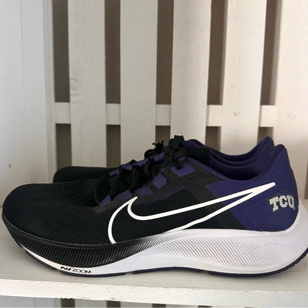 Nike Pegasus 38 TCU Horned Frogs Men 13 Black Purple